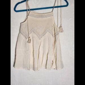 (27) NEW Raga White Embroidered Blouse, XS